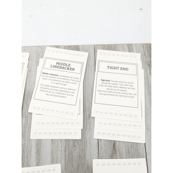 NFL-OPOLY Junior Game Replacement Cards Property Deeds And Gear Up - Picture 8 of 11